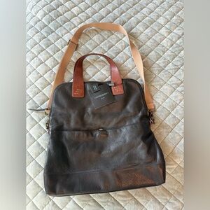 Cynthia Rowley 100% black Leather Messenger Bag